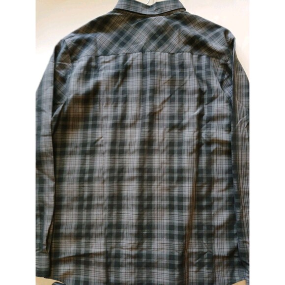 Columbia Omni-Shade Shirt Mens M Gray Plaid L.S. Sun Protection Outdoor Hiking M - Picture 12 of 16